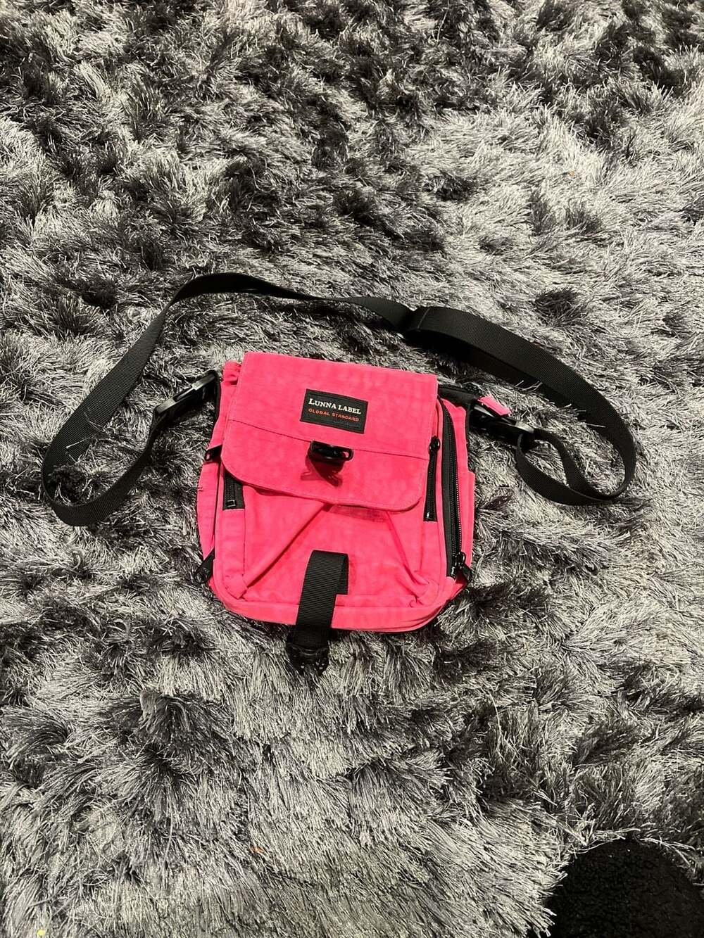 Lunna Label Global Standard Pink Utility Crossbody Messenger Bag